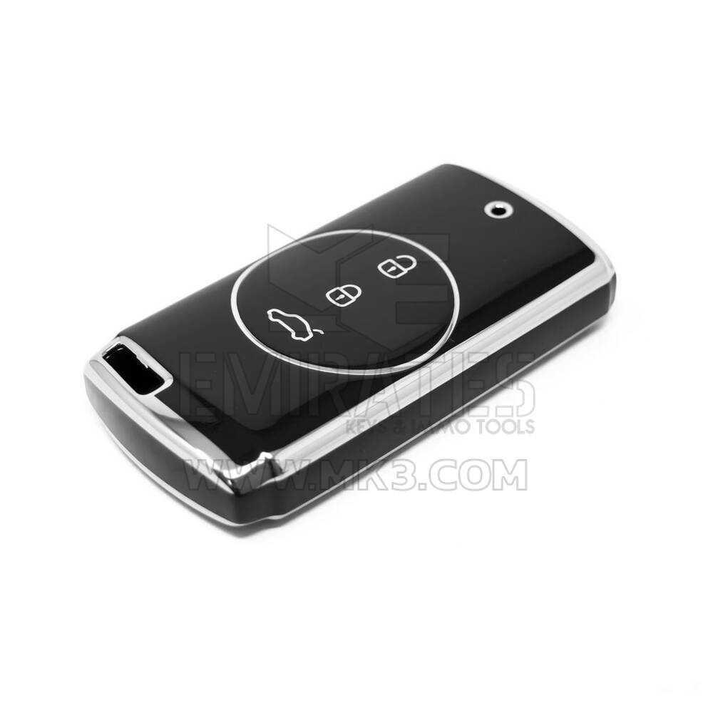 Nuova cover aftermarket di alta qualità per telecomando Chery a 3 pulsanti, colore nero, cornice argentata CR-E11Y | Emirates Keys