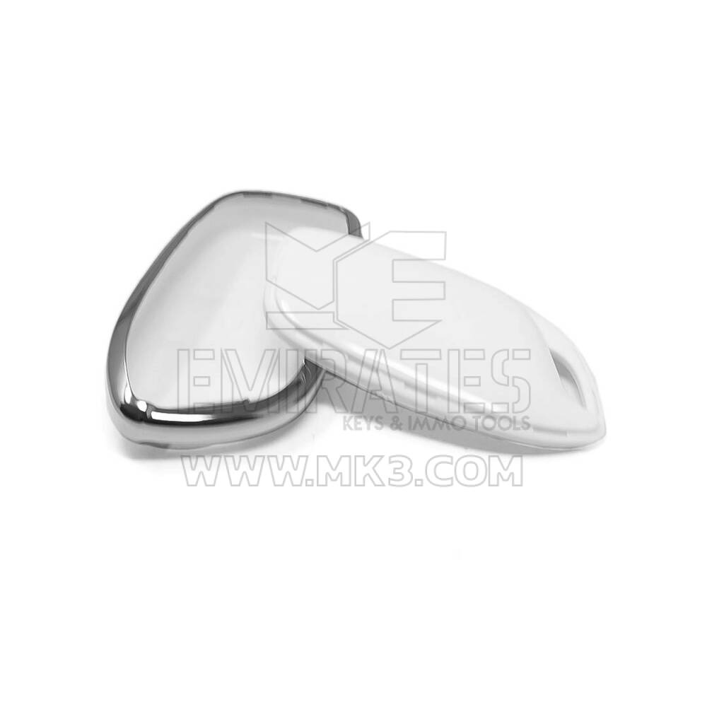 New Aftermarket Nano High Quality Cover For Roewe Remote Key 3 Button White Color Silver Frame RW-B11Y | Emirates Keys