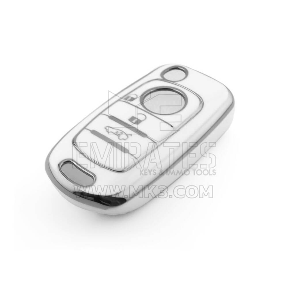 Fiat Uzaktan Kumanda Anahtarı İçin Yeni Satış Sonrası Nano Yüksek Kaliteli Kılıf 3 Düğmeli Beyaz Renkli Gümüş Çerçeve FIAT-C11Y3B | Emirates Keys