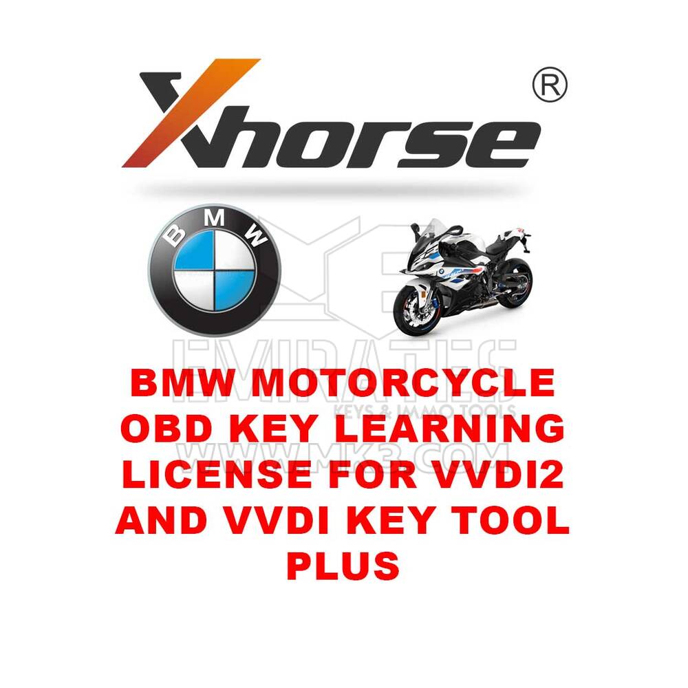 Xhorse BMW Motorcycle OBD Key Learning License para VVDI2 e VVDI Key Tool Plus