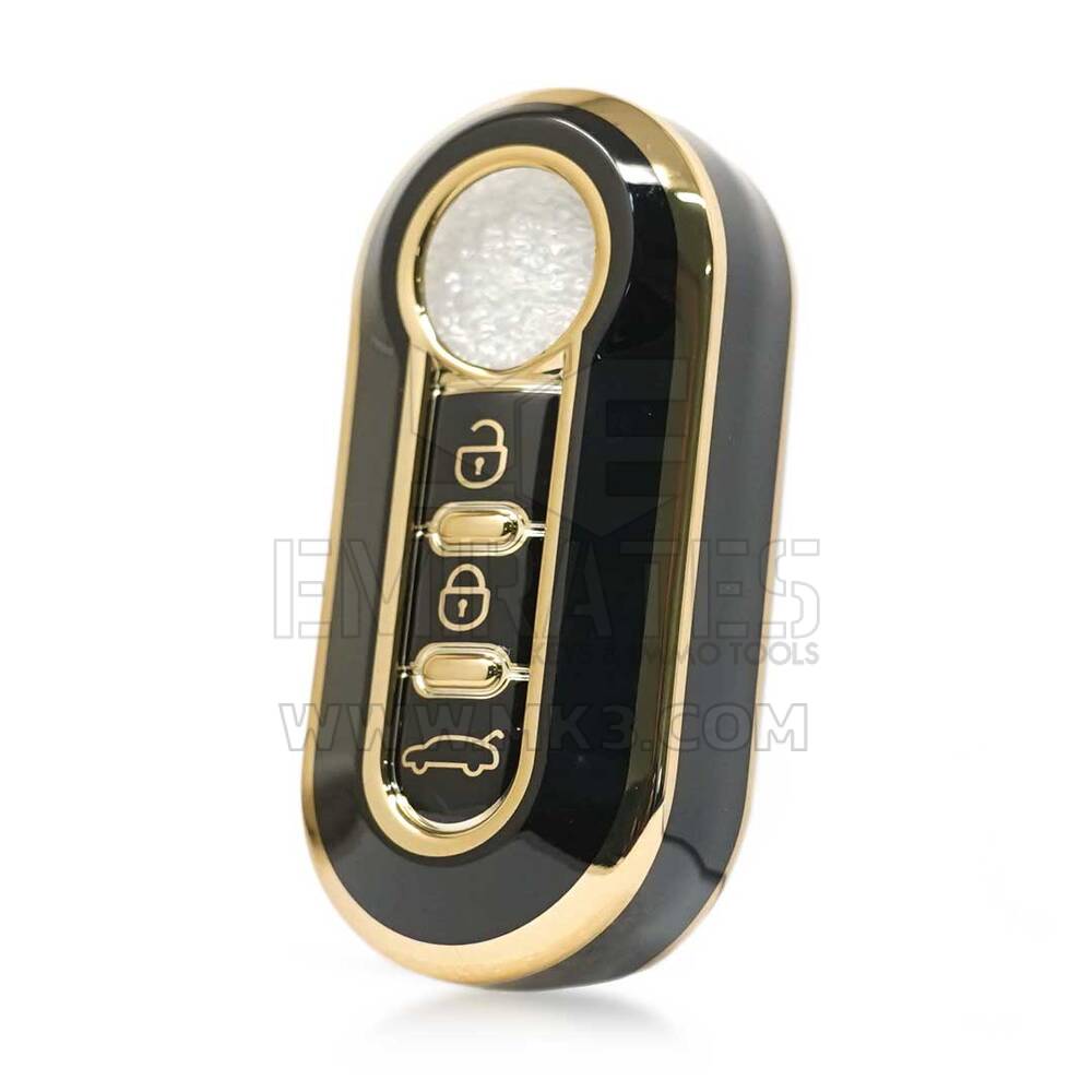 Nano High Quality Cover For Fiat Remote Flip Key 3 Buttons Black Color A11J