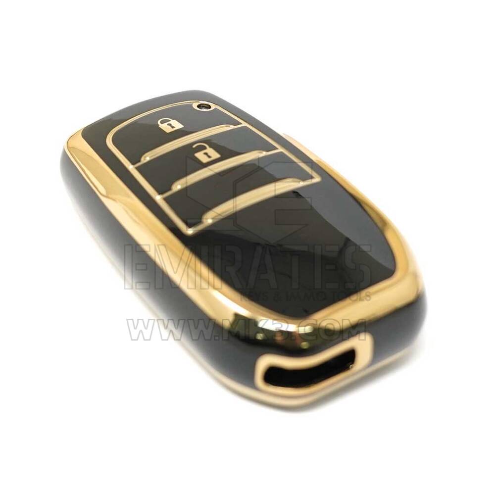 Nuevo Aftermarket Nano Cubierta de Alta Calidad Para Toyota Smart Remote Key 2 Botones Color Negro A11J2H | Claves de los Emiratos