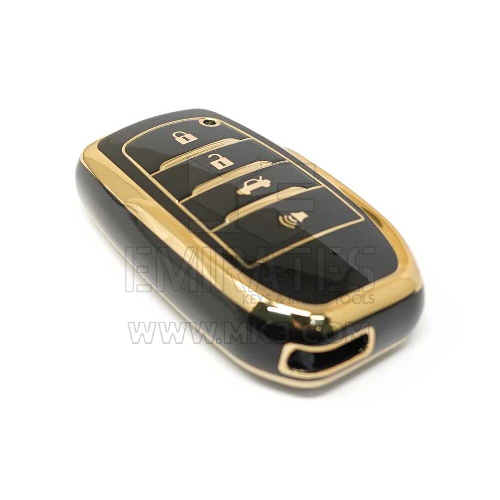 New Aftermarket Nano Cobertura de Alta Qualidade Para Toyota Smart Remote Key 4 Botões Cor Preta A11J4H | Chaves dos Emirados