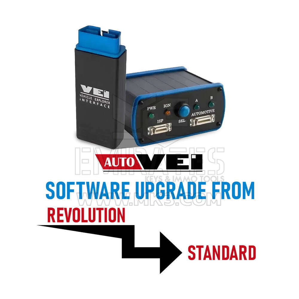 Atualização do software AutoVei de REVOLUTION para STANDARD