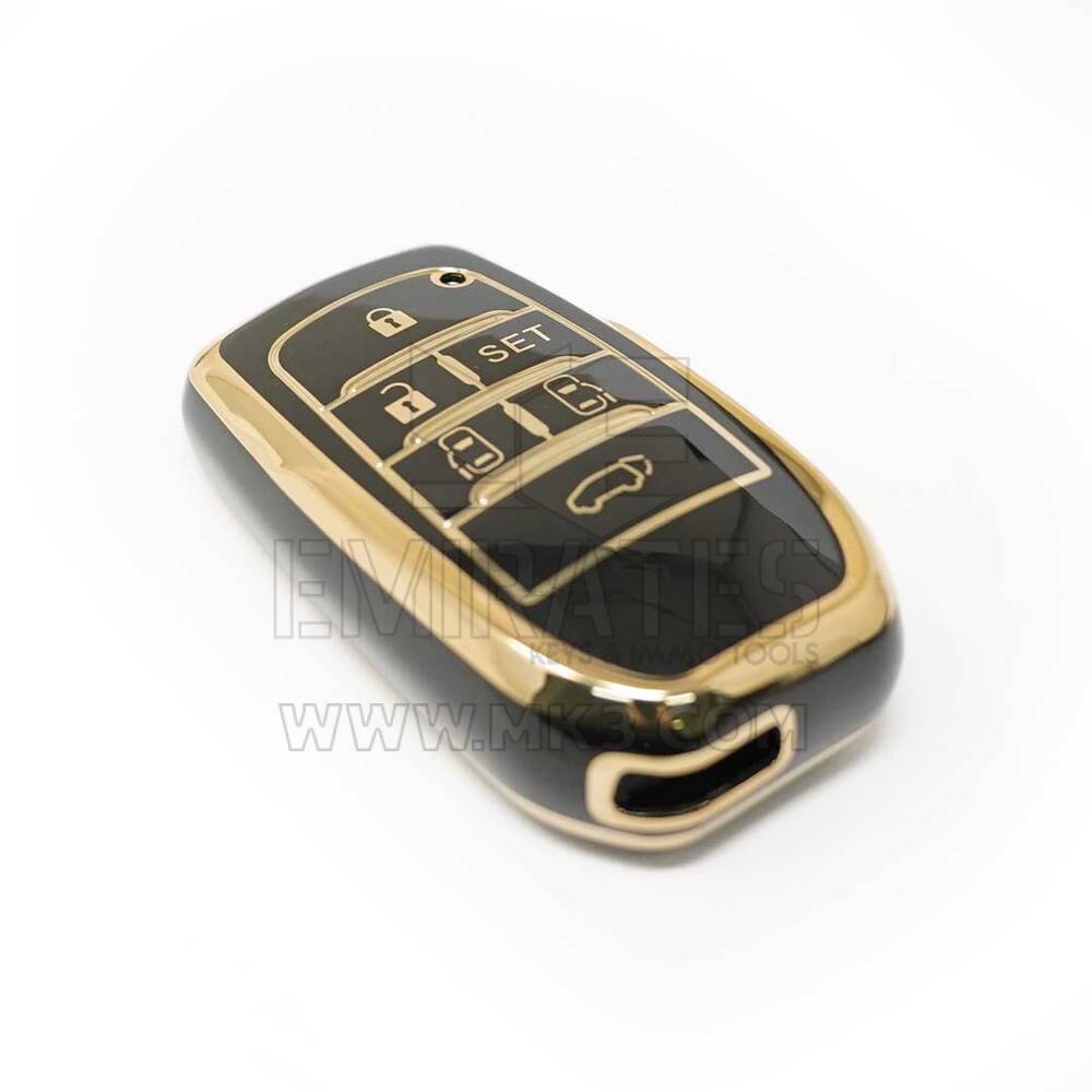 جديد ما بعد البيع نانو غطاء عالي الجودة لسيارة تويوتا الذكية مفتاح التحكم عن بعد 6 أزرار لون أسود A11J6H | الإمارات للمفاتيح