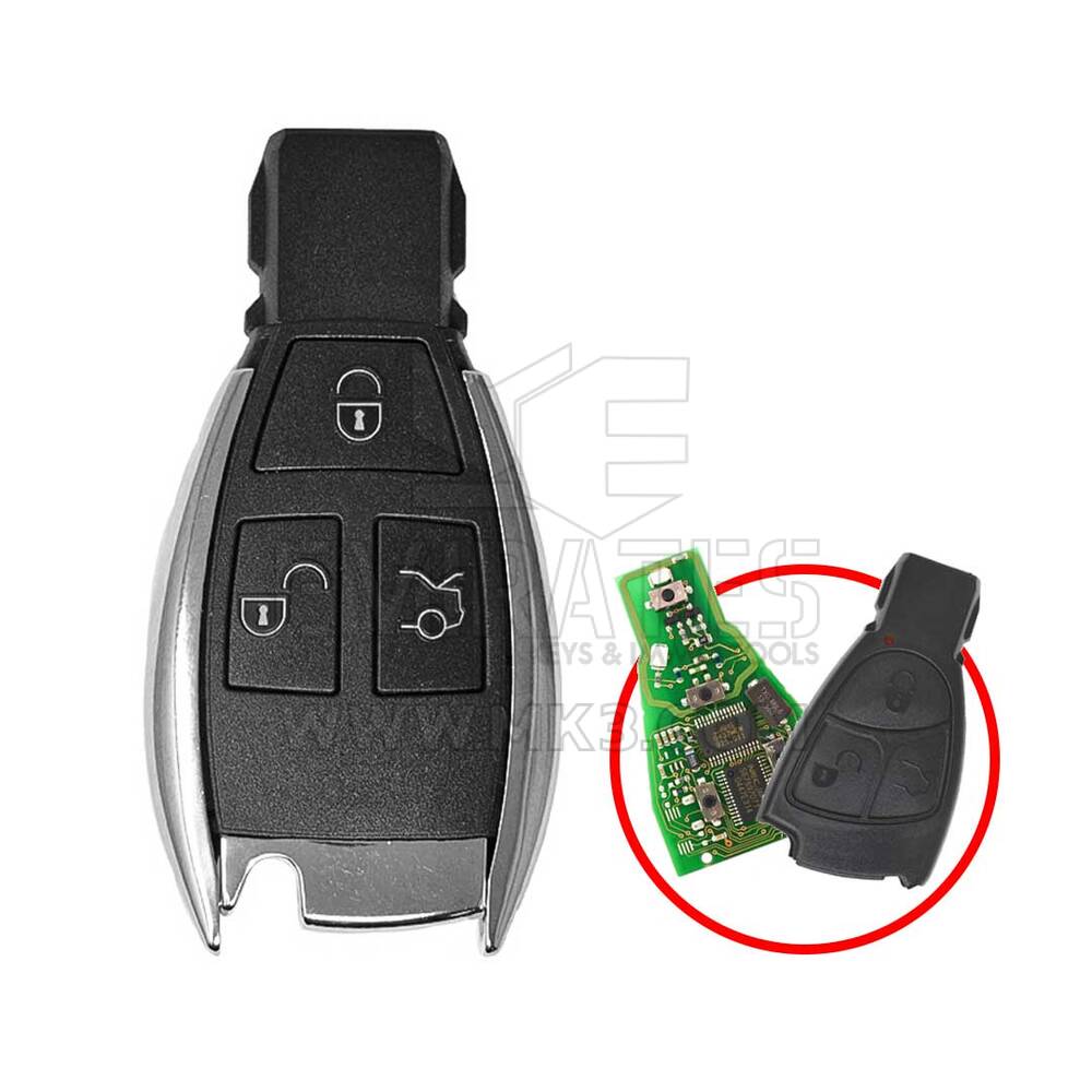 زر Mercedes Chrome Key Shell 3 أزرار معدلة للوحة NEC