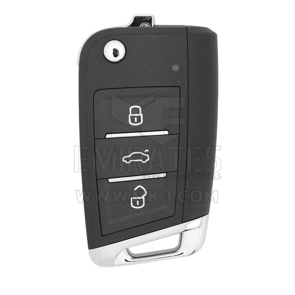 Chiave universale a scatto con telecomando a filo Xhorse, 3 pulsanti, stile MQB XKMQB5EN con porta chip