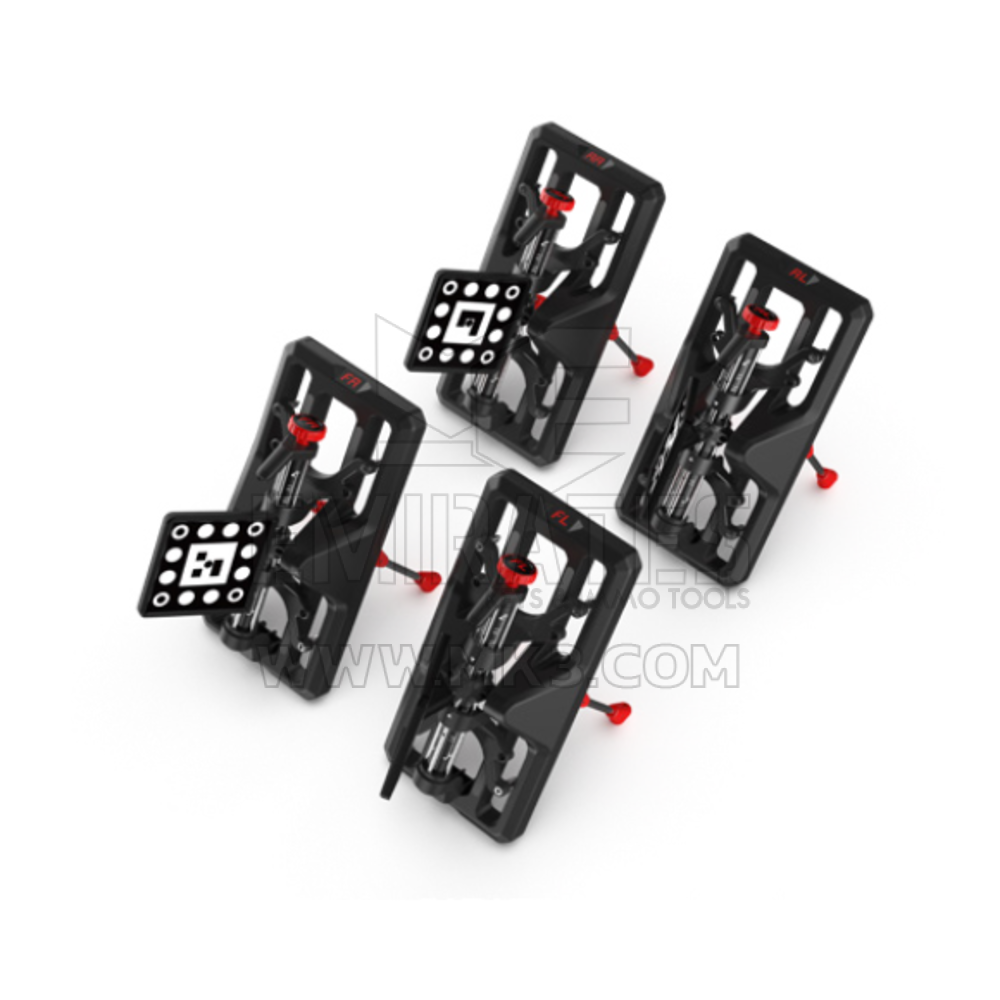 New Launch X-613 Portable 3D Wheel Aligner Composed of two magnetic measurement units and four wheel clamp targets, connected via a wireless network | Emirates Keys