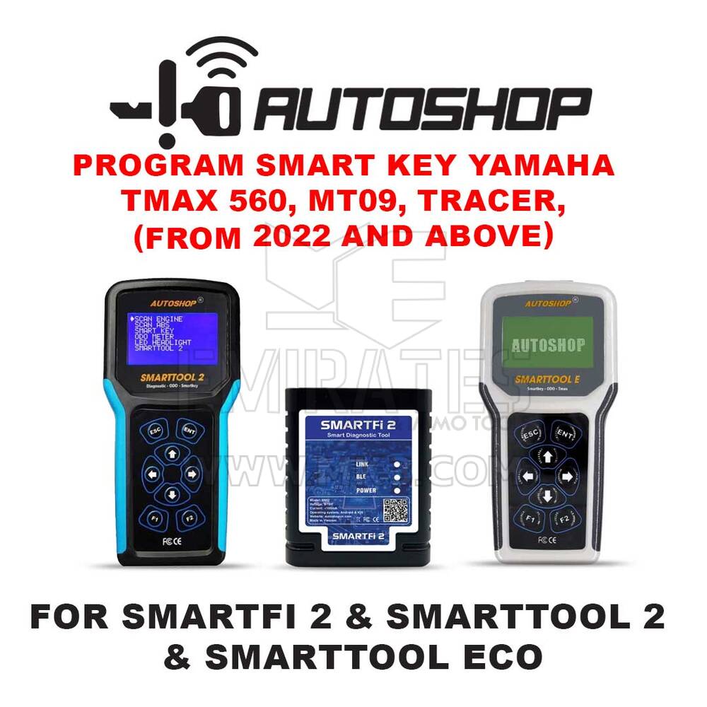 Autoshop Programı Akıllı Anahtar Yamaha Tmax 560, MT09, Tracer, (2022 ve üzeri) SMARTTOOL ECO & SMARTFI 2 & SMARTTOOL 2 İÇİN