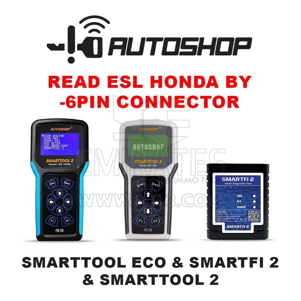 Autoshop Read ESL Honda by 6-pin Connector For Smarttool Eco & Smartfi 2  & Smarttool 2