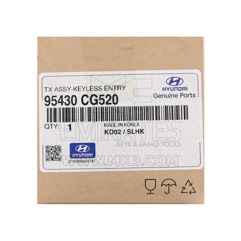 New Hyundai Staria 2025 Genuine / OEM Flip Remote Key 3 Buttons 433MHz OEM Part Number: 95430-CG520, 95430CG520 | Emirates Keys