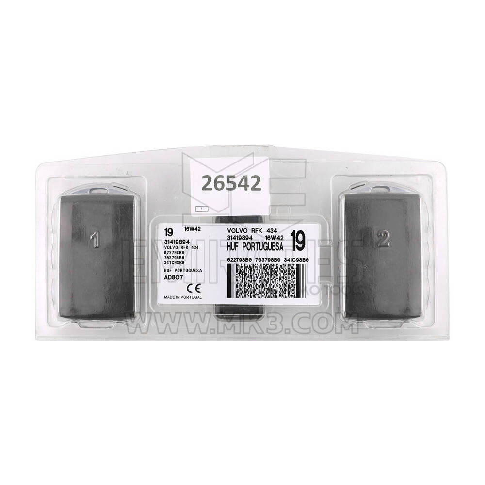 New Volvo Genuine / OEM Smart Remote Key 4 Buttons 434MHz OEM Part Number: 31419894 - Black Color (Pack of 2) | Emirates Keys