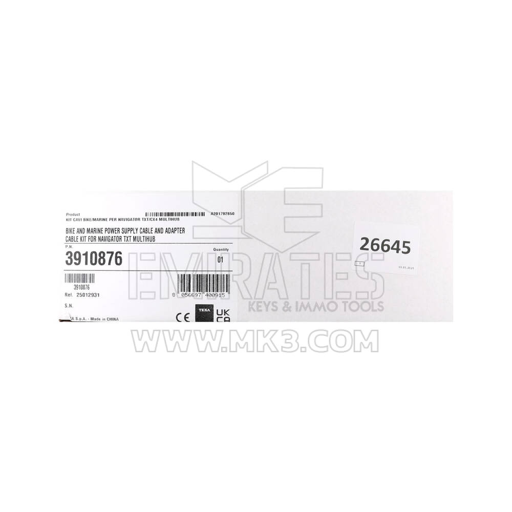 New Texa Bike and Marine 3910876  – Power Supply and Cable Kit For NAVIGATOR TXT MULTIHUB | Emirates Keys