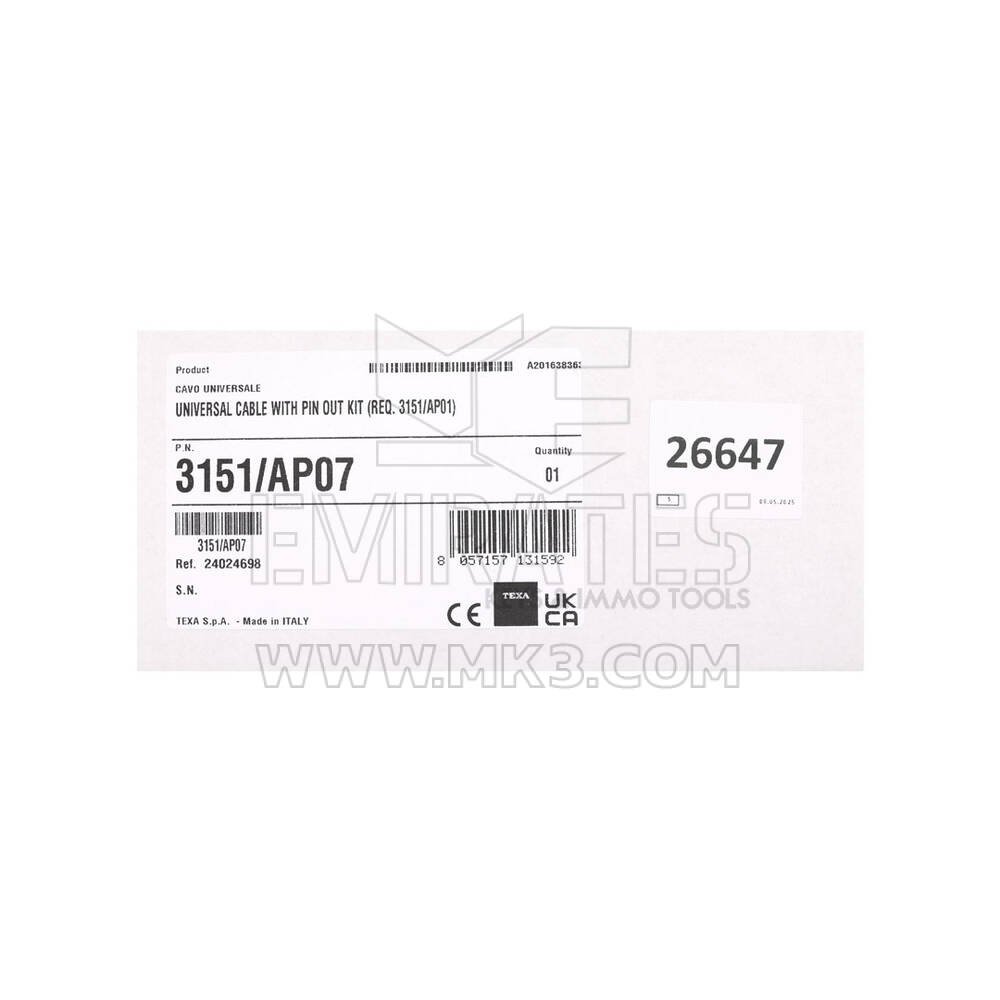 New Texa – Universal Cable with Pin out Adapters Is Used To Connect To Specific Systems Or Particular Diagnostic Sockets | Emirates Keys