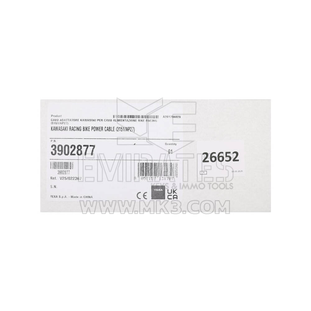 Новый Texa Bike 3151/AP34 – силовой кабель Kawasaki Racing Bike. Необходим для питания внедорожных моделей (до 2010 года) без аккумулятора | Emirates Keys