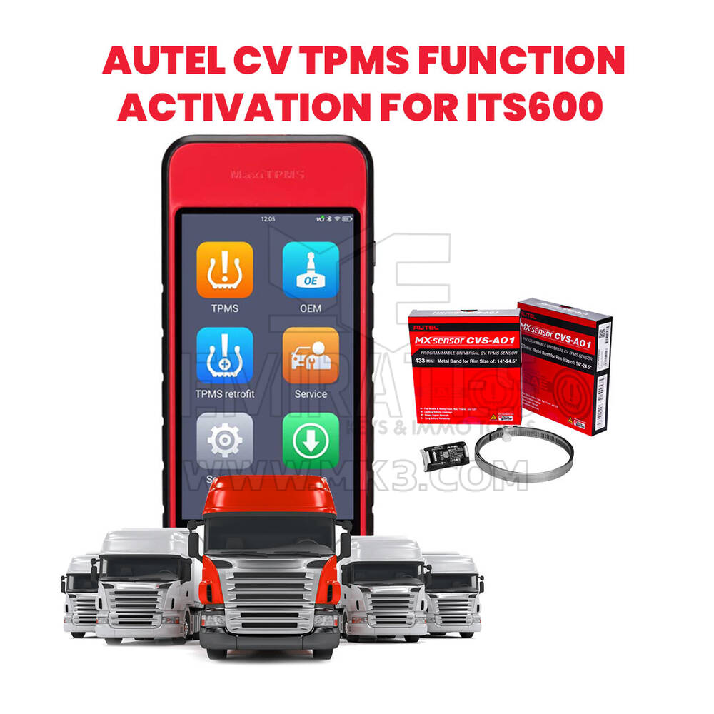 Ativação da função Autel CV TPMS para ITS600