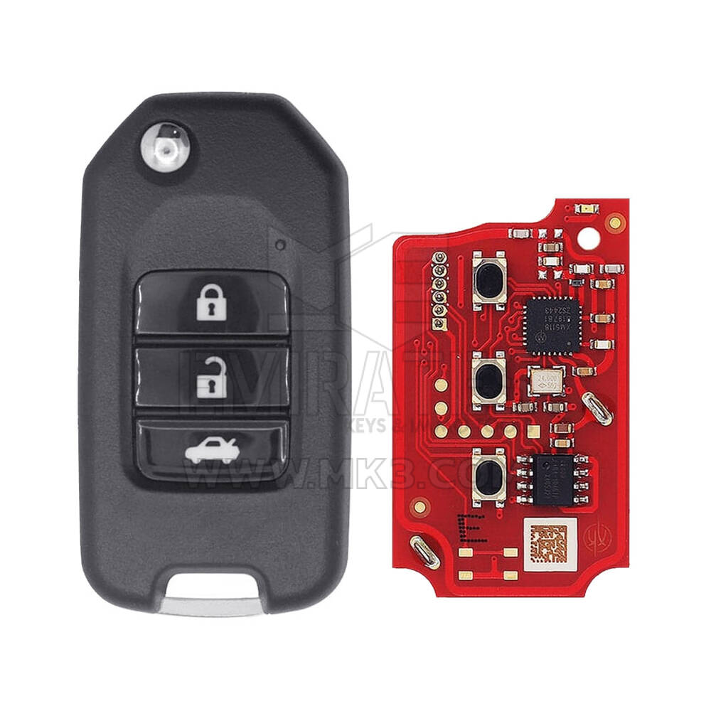 Clé télécommande Xhorse VVDI 2, 3 boutons, type Honda XKHO20EN 2e génération (nouvelle version XKHO00EN) | Emirates Keys