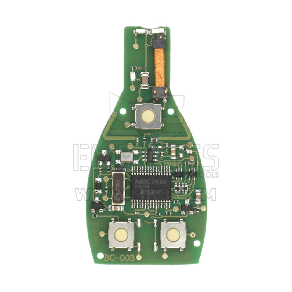 Mercedes be bga chiave telecomando pcb 3 pulsanti 433mhz