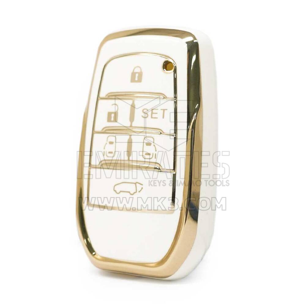 Nano High Quality Cover For Toyota Smart Remote Key 6 Buttons White Color A11J6H