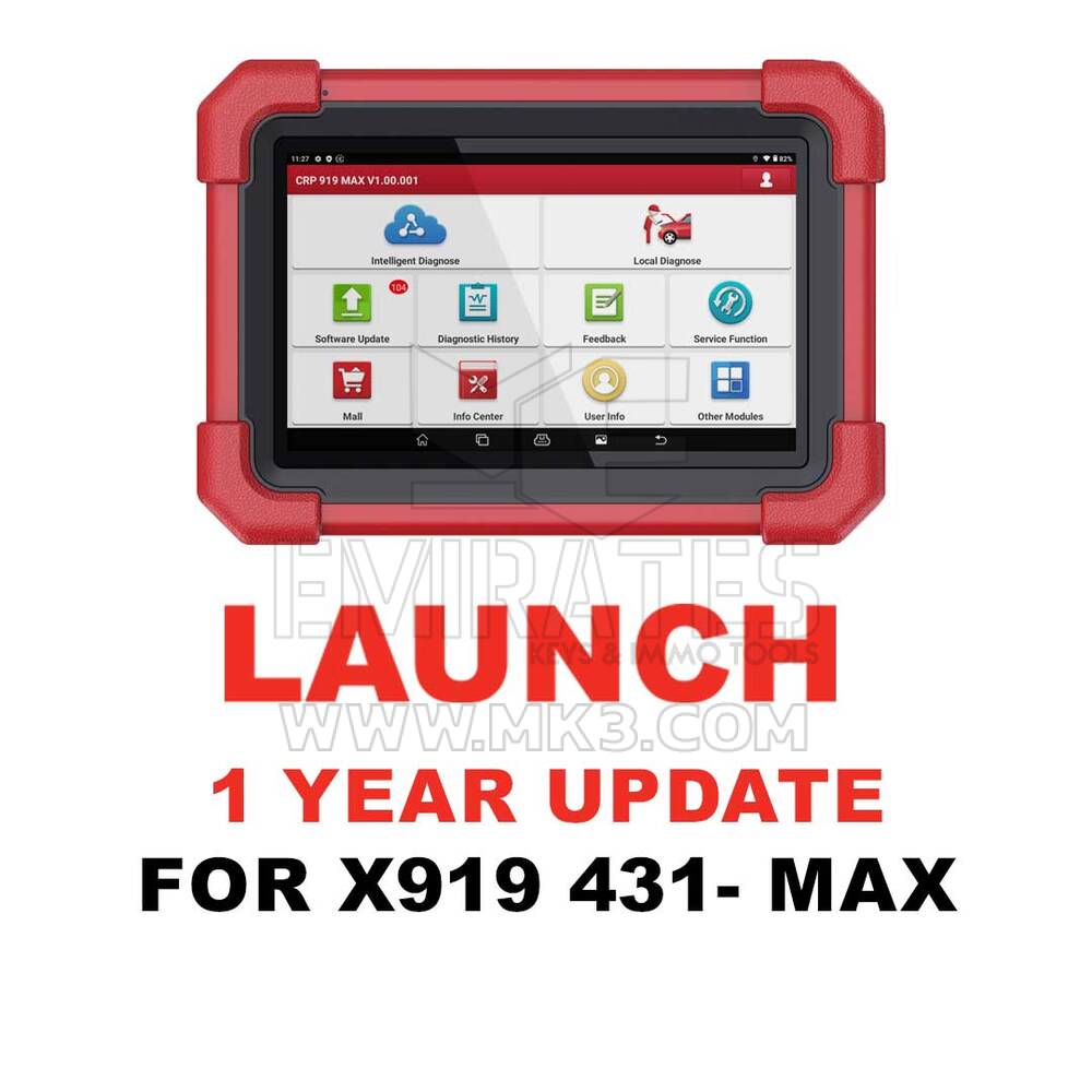 X-431 919 MAX'in lansmanı 1 yıllık abonelik güncellemesi