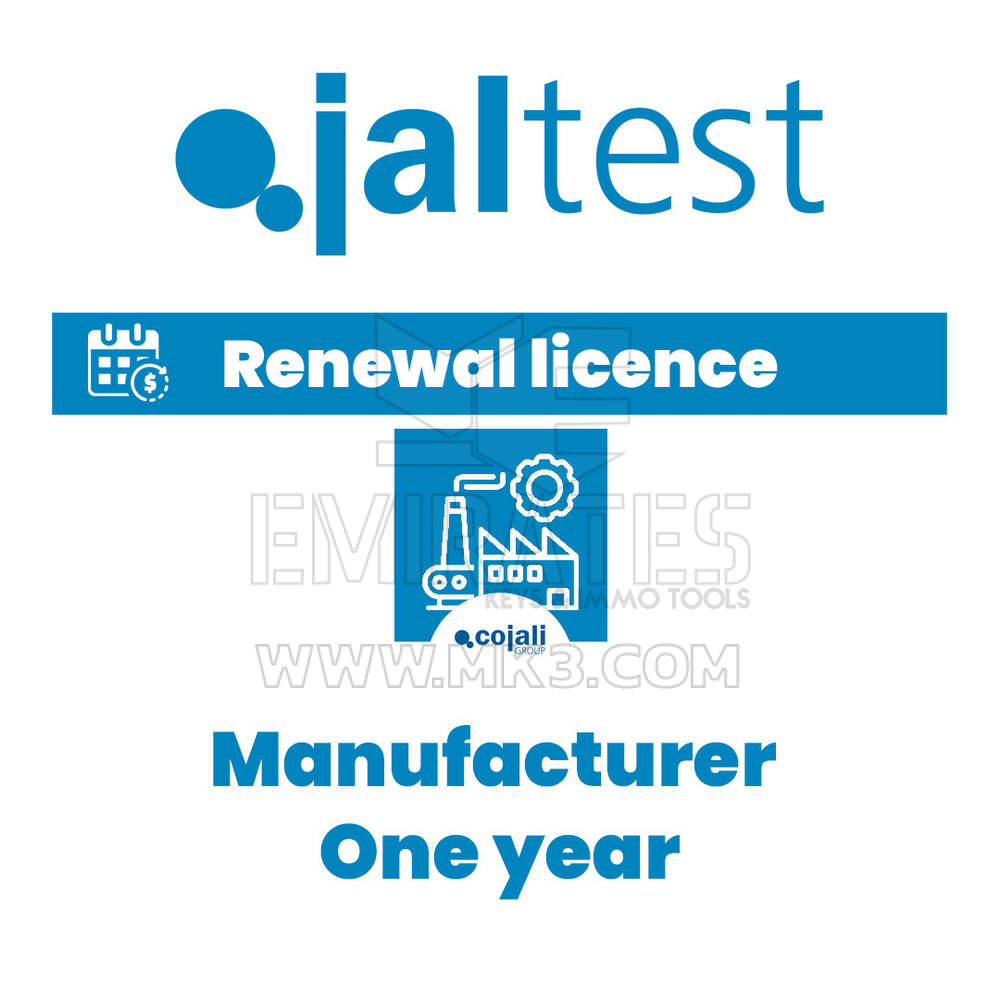 Jaltest 29481 Manufacturer Module - Renewal of licence of use - One year