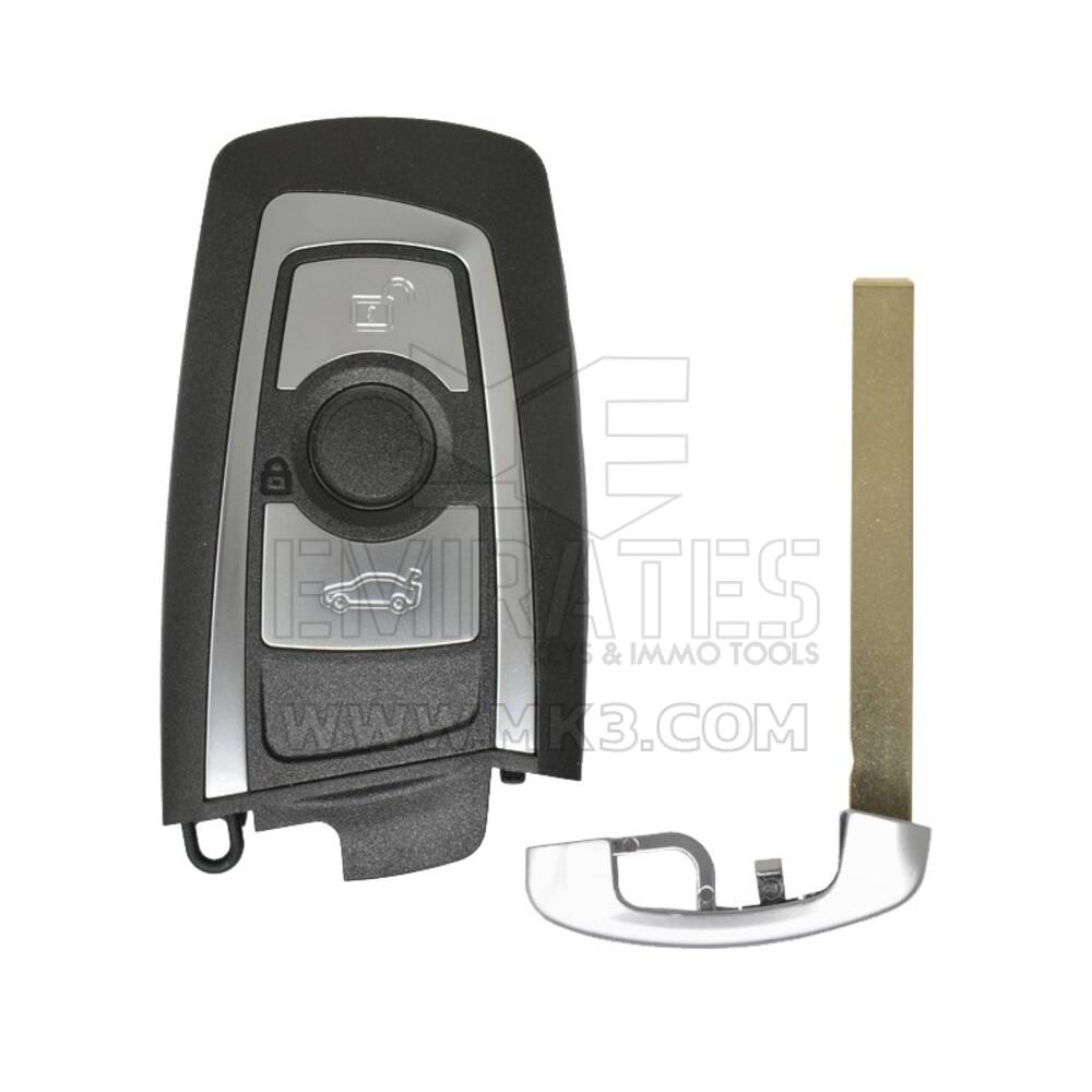 Llave remota BMW, nueva llave remota inteligente MK3 BMW FEM 3 botones 434,63 MHz ID del transpondedor: PCF7953P, número de pieza OEM: 9312542-02, ID FCC: YG0HUF5767, línea blanca | Cayos de los Emiratos