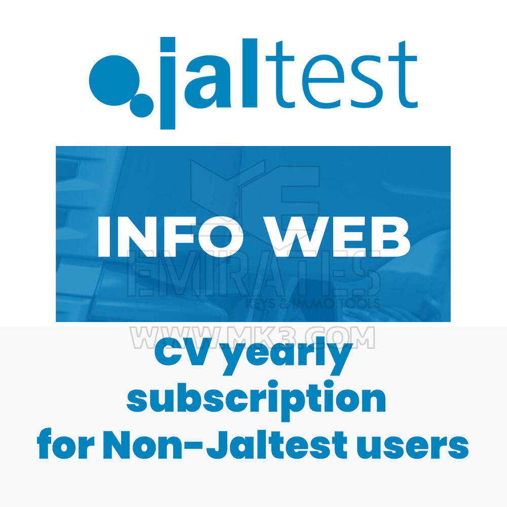 Jaltest 70604043 INFO Web. Годовая подписка CV. Пользователи, не являющиеся пользователями Jaltest.