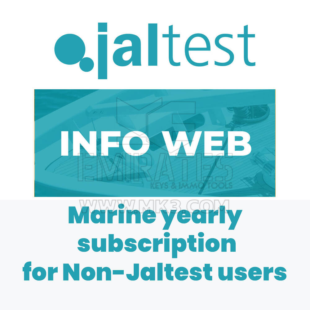 Jaltest 70604024 INFO Web. Assinatura anual marítima. Usuários que não utilizam o Jaltest