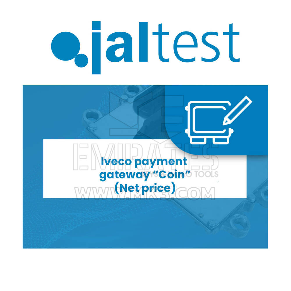 Jaltest JCS - 70810010 Passerelle de paiement Iveco « Coin » (Prix net)
