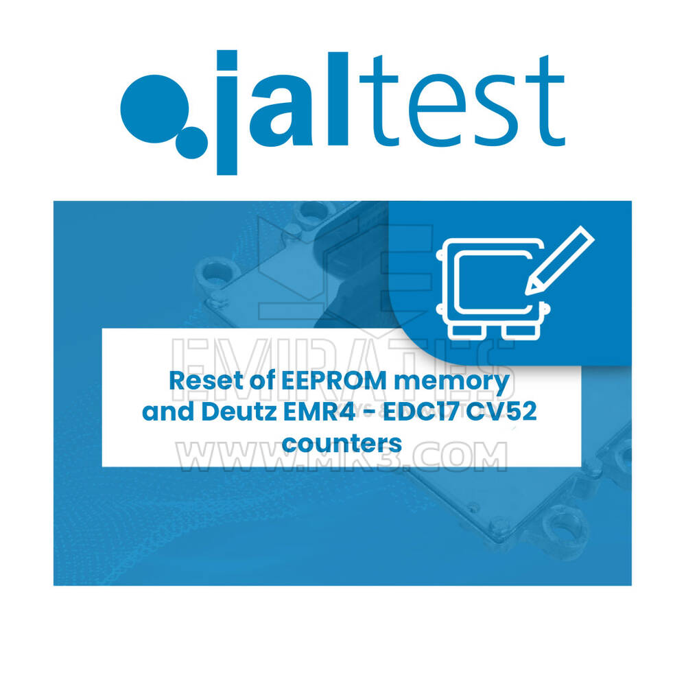 Jaltest JCS - 70810011 Reset de memória EEPROM e contadores Deutz EMR4 - EDC17 CV52