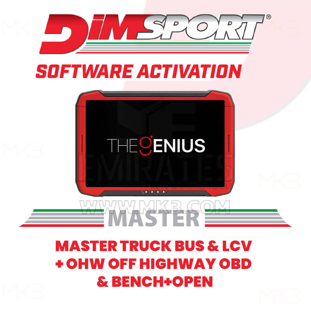 Dimsport - AV36-ALL001T - LE GÉNIE - MAÎTRE TRUCK BUS & LCV + OHW OFF HIGHWAY OBD & BENCH + ACTIVATION OUVERTE