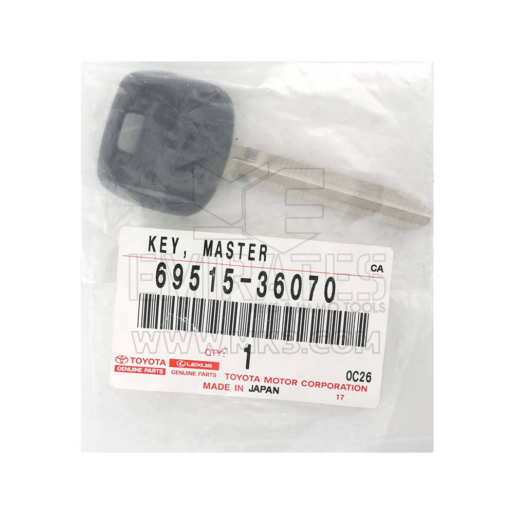 Nuova chiave grezza originale/OEM per Toyota Coaster con transponder Numero parte OEM: 69515-36070, 6951536070 | Emirates Keys