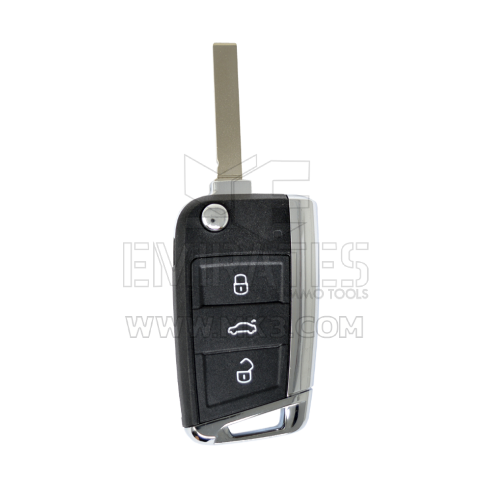 Volkswagen VW Polo Flip Remote Key Shell 3 Boutons HU162 Blade de haute qualité, Mk3 Remote Key Cover, Key Fob Shells Remplacement à bas prix | Clés des Émirats