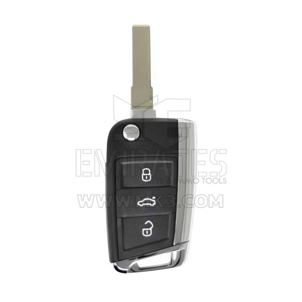 VW MQB Flip Remote Key 3 Buttons 433MHz HU66 Blade High Quality | Emirates Keys