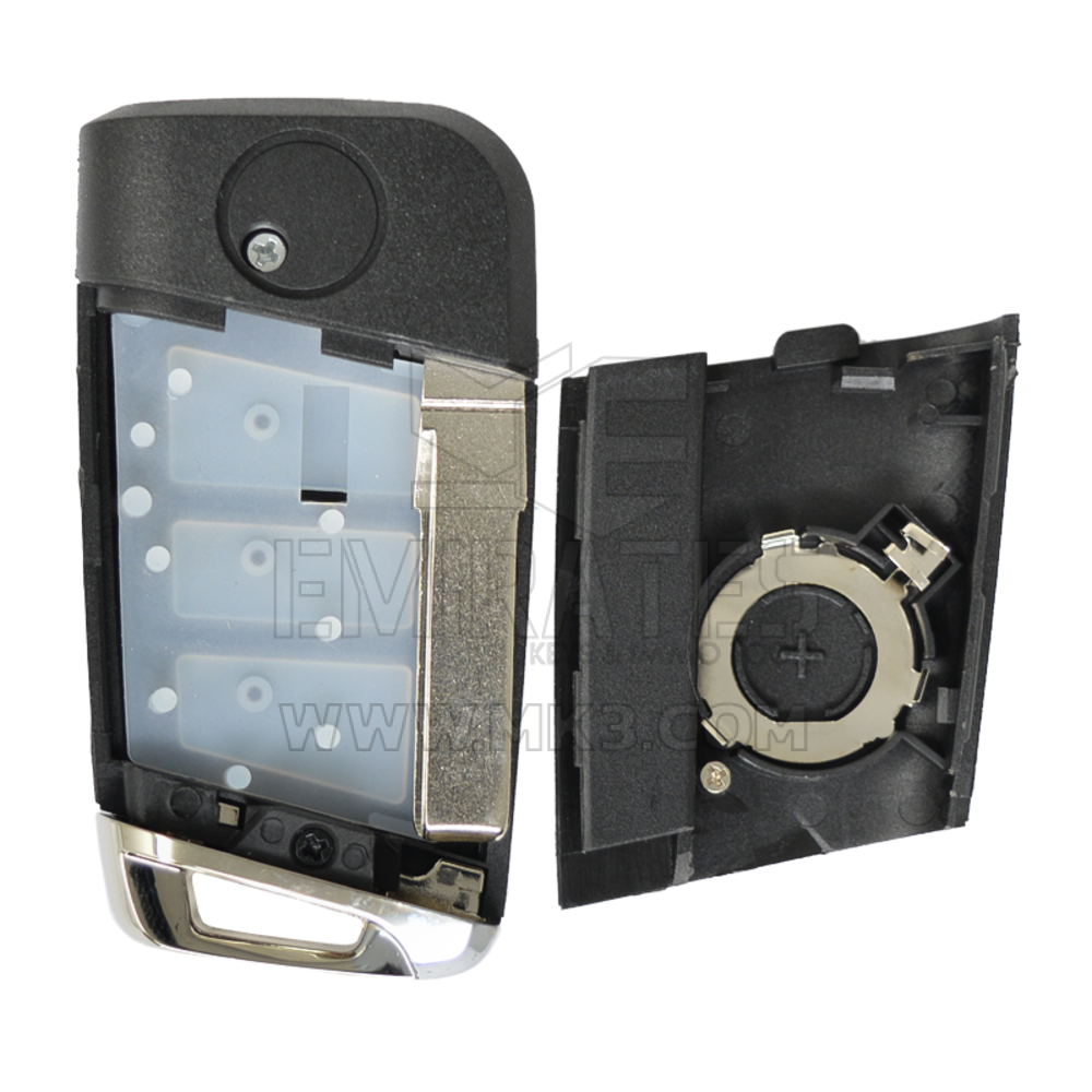 Volkswagen VW Modified Flip Remote Key Shell 3 Buttons HU66 Blade High Quality, Mk3 Remote Key Cover, Key Fob Shells Replacement At Low Prices.