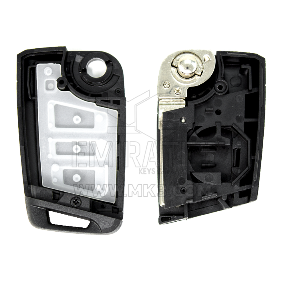 VW MQB Flip Remote Key Shell 2015 3 botões HU66 de alta qualidade, tampa da chave remota Mk3, substituição de invólucros de chaveiro a preços baixos.