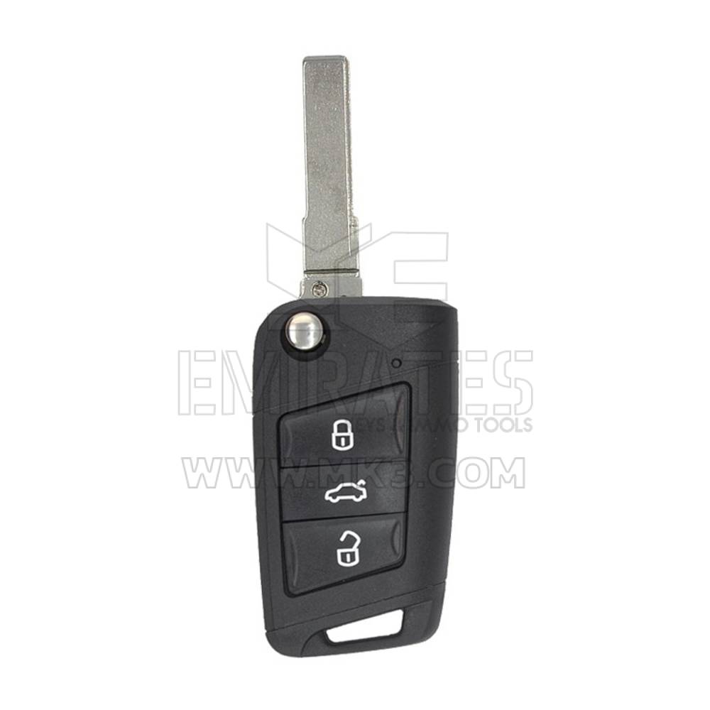 VW MQB 2015 Flip Chave Remota Shell 3 Botões HU66 - MK12836 - f-2