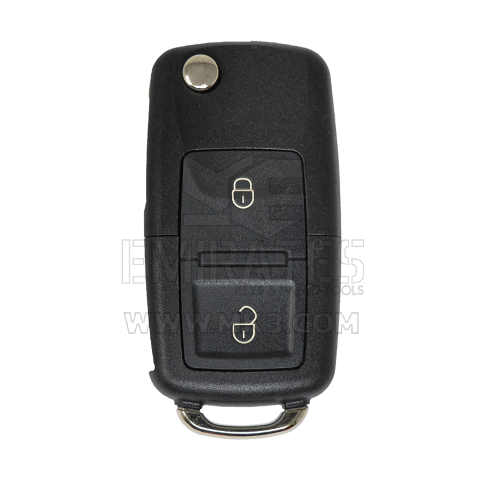 Coque de clé télécommande Volkswagen 2 boutons avec en-tête