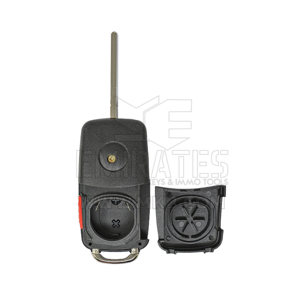 Coque de clé télécommande rabattable Volkswagen VW Touareg 3+1 boutons - MK12843 - f-2