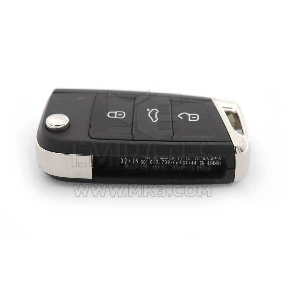 New Volkswagen VW Latest Proximity Genuine/OEM Flip Remote Key 3 Buttons 433MHz 5C Transponder OEM Part Number: 2G6959752D | Emirates Keys