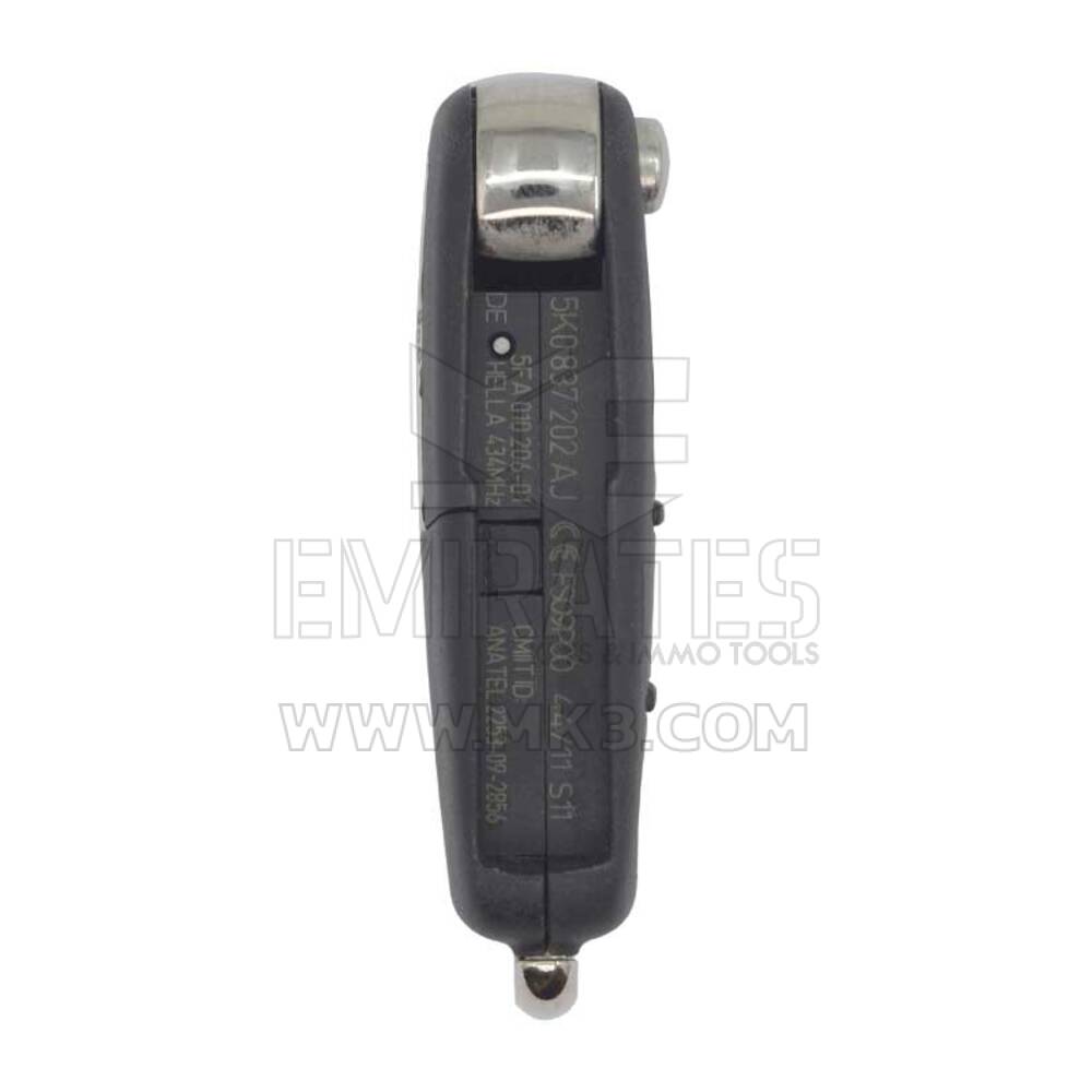 Clé de proximité à distance Volkswagen VW Touran Passat UDS 3 boutons 433 MHz ID48 Transpondeur Megamos Numéro de pièce OEM : 5K0 837 202 AJ / 5K0 959 753 AG