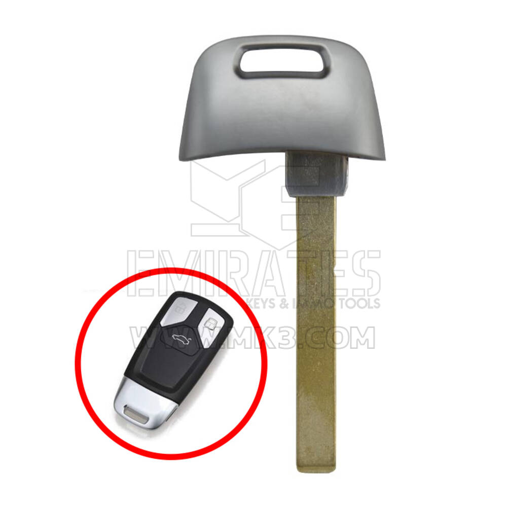 Audi Smart Remote Key Lame d'urgence Type 2