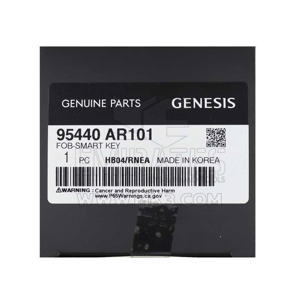 Новый Genesis GV70, оригинальный/OEM, интеллектуальный дистанционный ключ, 4 кнопки, 433 МГц, OEM-номер: 95440-AR101 — Идентификатор FCC: TQ8-FOB-4F37 — Транспондер — Идентификатор: HITAG 128-битный AES ID4A NCF29A1M