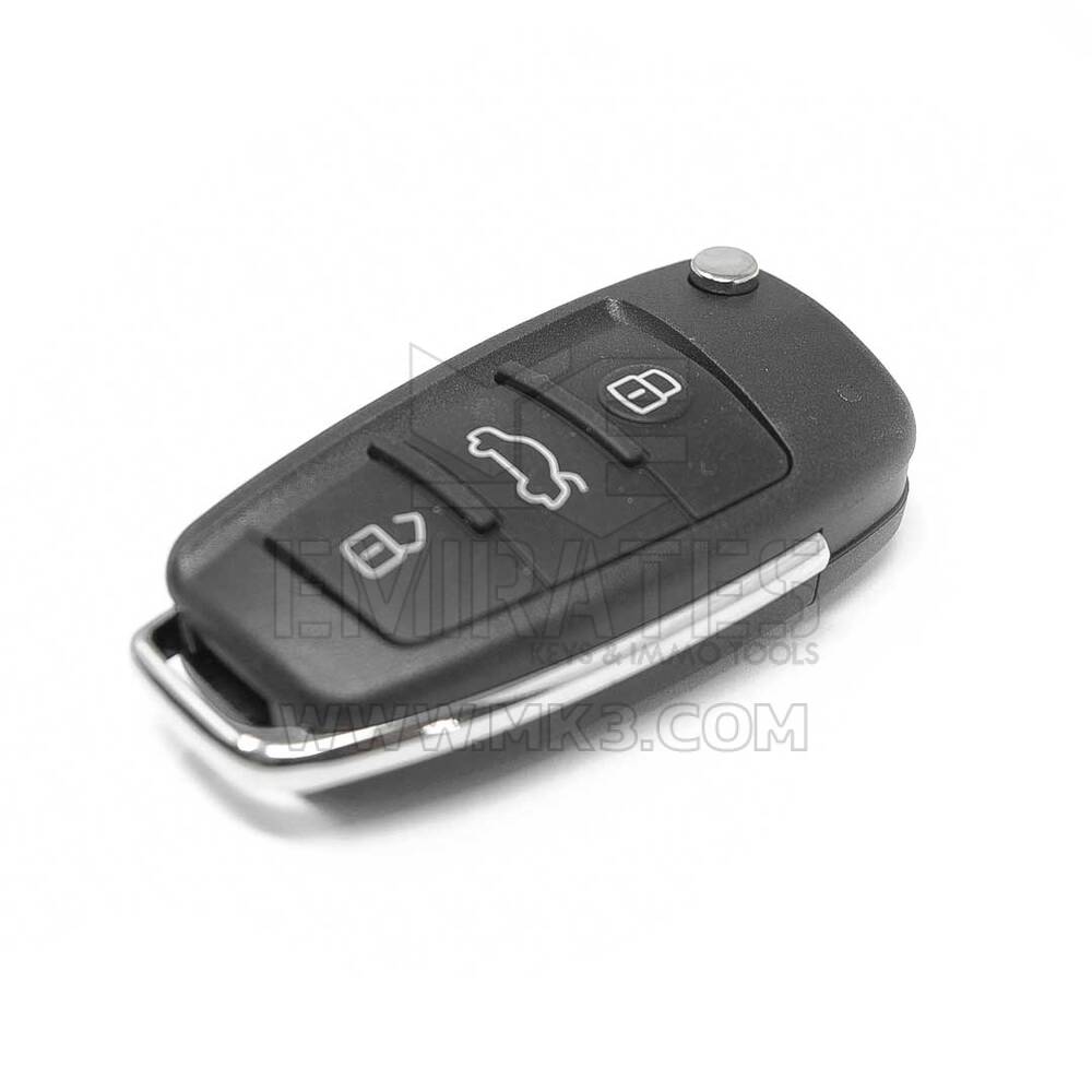 NEW Aftermarket Audi Flip Remote Shell 3 Buttons - Emirates Keys Remote case, Car remote key cover, Key fob shells replacement at Low Prices.