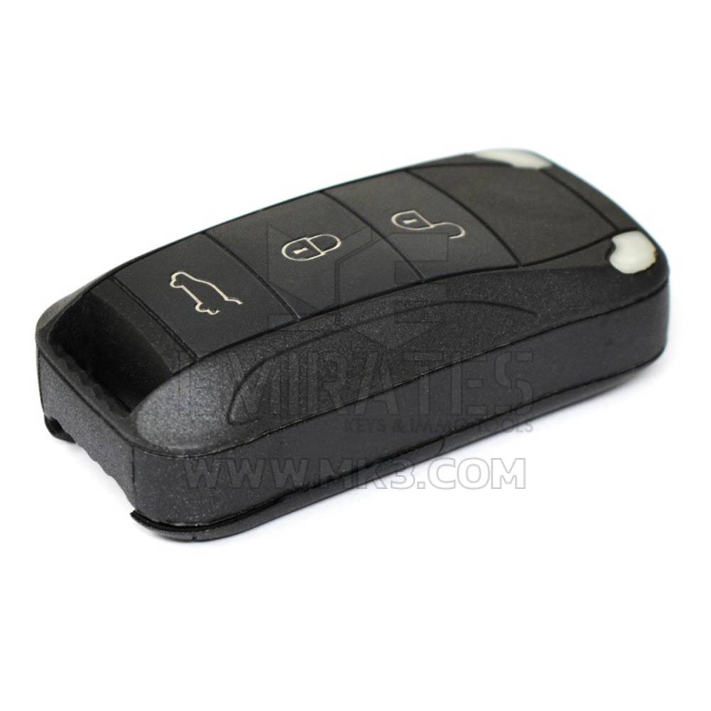 Nouveau marché secondaire Porsche Cayenne Flip Remote Key Shell 3 Bouton Pièces de rechange de haute qualité, couvercle de clé à distance Mk3, remplacement des coques de porte-clés à bas prix.