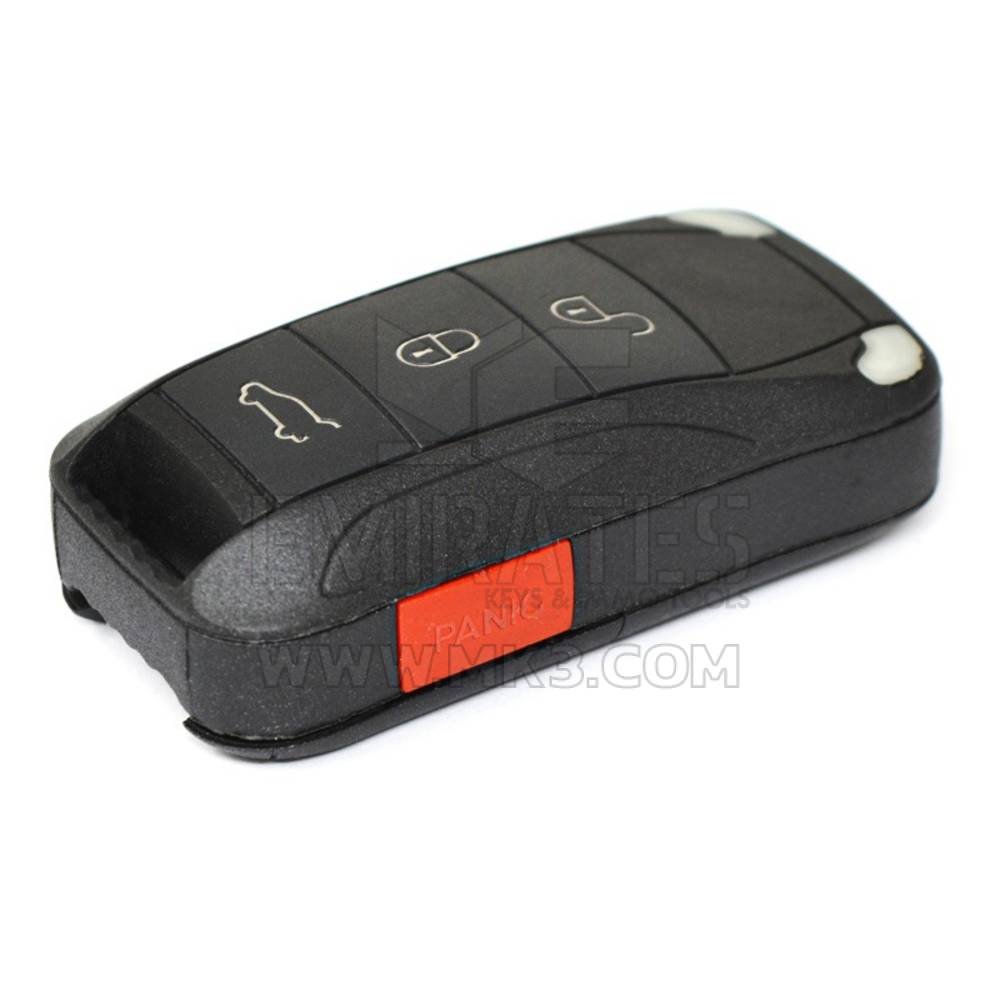 Porsche Flip Remote Key Shell 3 Button With Side Panic High Quality Aftermarket, Mk3 Remote Key Cover, Key Fob Shells Replacement At Low Prices.