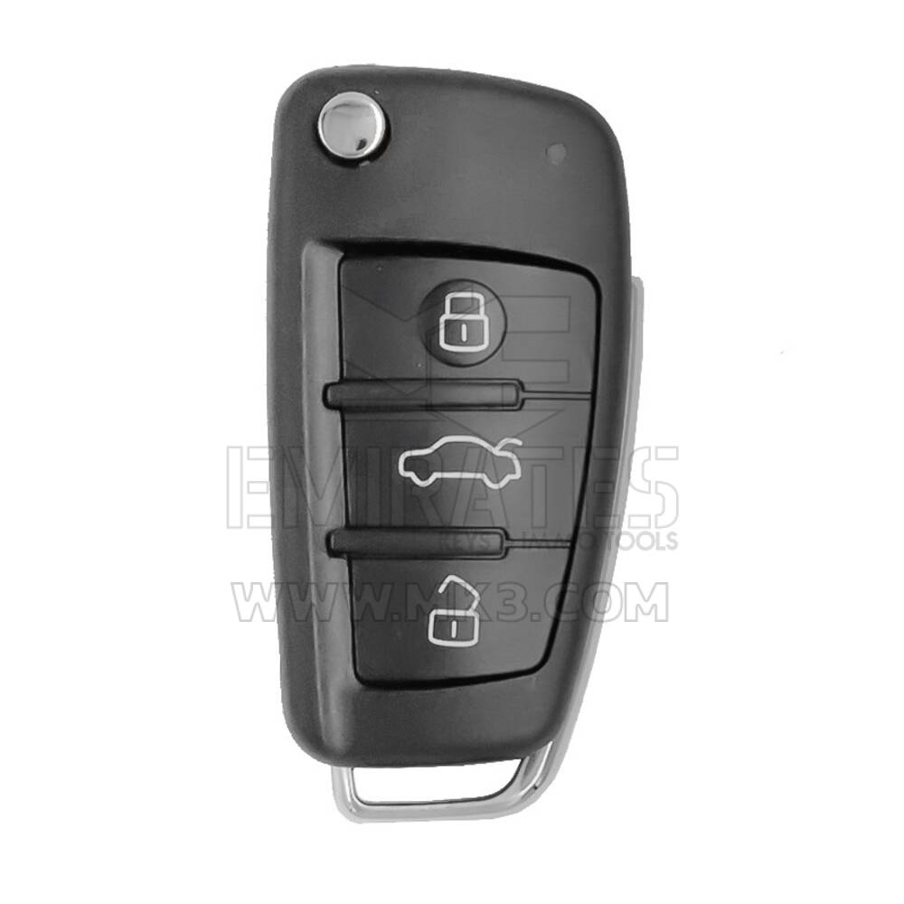 Audi Q7 A6 Genuine Flip Keyless Go Remote Key 3 Botões 433MHz Megamos 8E Transponder 4F0837220AF