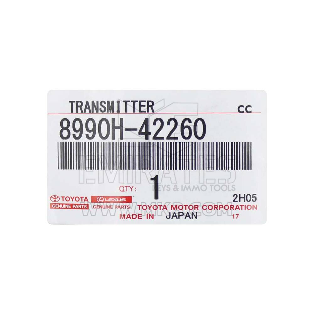 Nuova chiave remota intelligente Toyota Rav4 2019-2023 originale/OEM 3+1 pulsanti 433 MHz Corea SPEC Numero parte OEM: 8990H-42260 - ID FCC: B2T2K2A | Chiavi degli Emirati