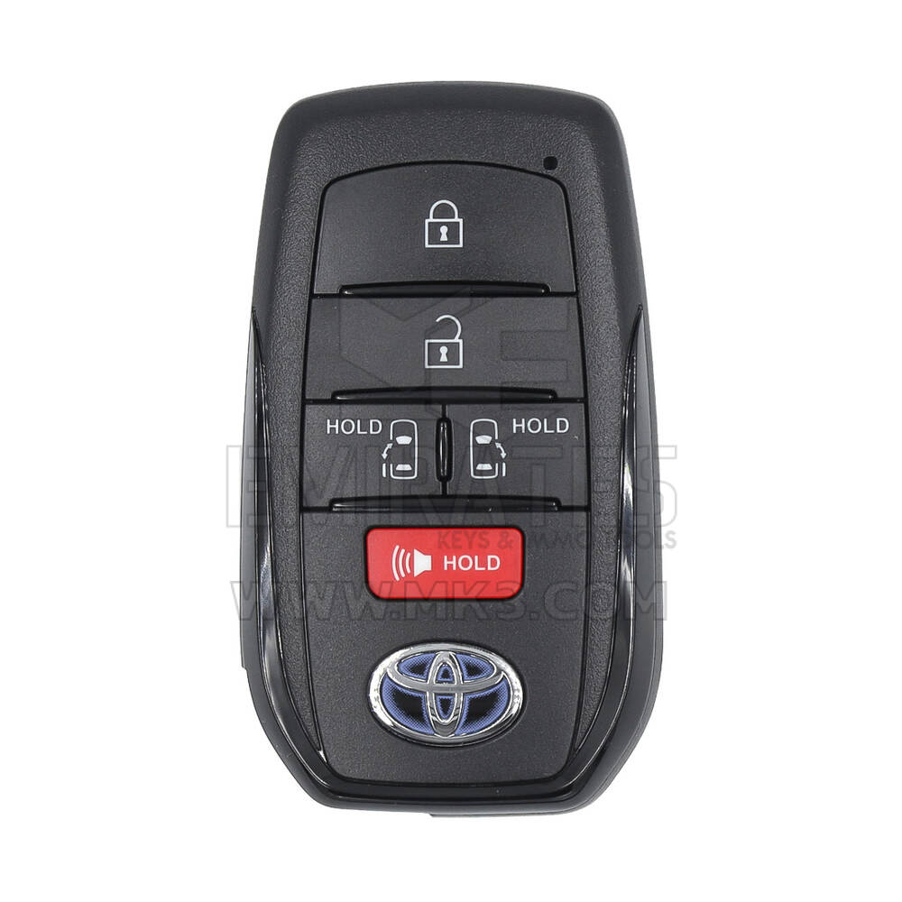 Toyota Sienna 2021 Chave remota inteligente genuína 4 + 1 botão 312,11 / 314,35 MHz 8990H-08020