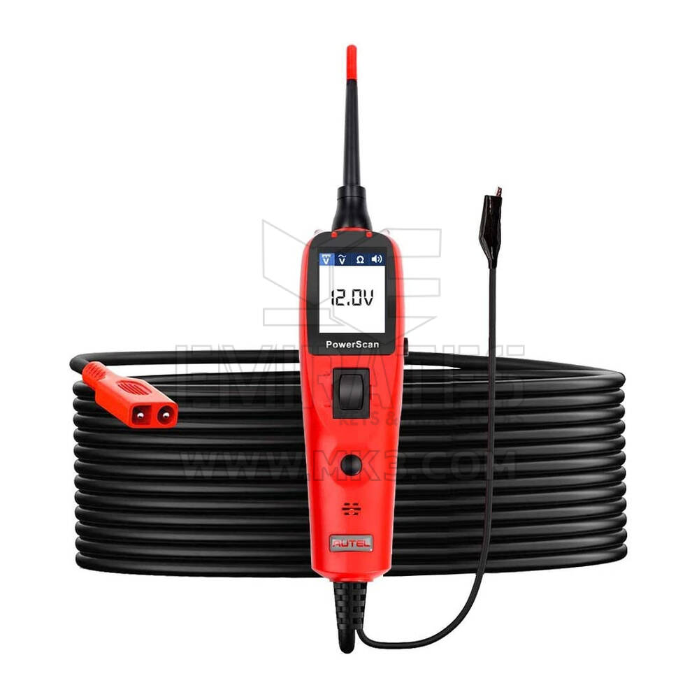 Autel PowerScan PS100 Probador de circuito automotriz Herramienta de diagnóstico de sistema eléctrico Comprobador de voltaje de circuito de automóvil Soporte de voltímetro digital Voltaje de lectura, corriente y resistencia